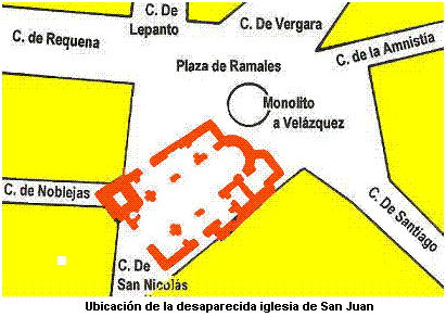 Ubicacin de la desaparecida iglesia de San Juan