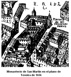 Monasterio de San Martín en el plano de Texeira de 1656