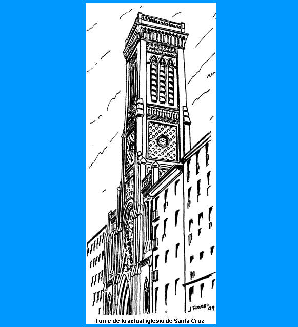 Torre de la actual iglesia de Santa Cruz